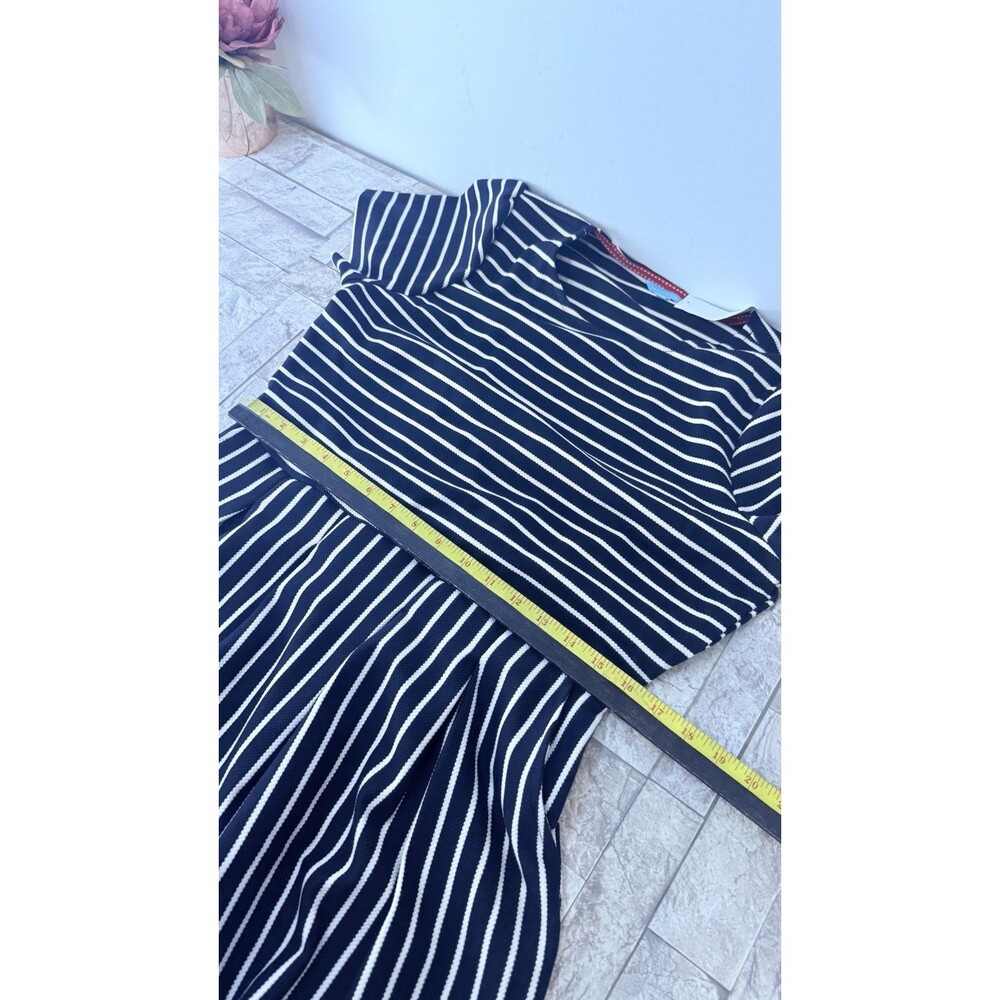 Draper James Women’s L Short Sleeve Striped Knit Dress Nautical NEW - Picture 10 of 15
